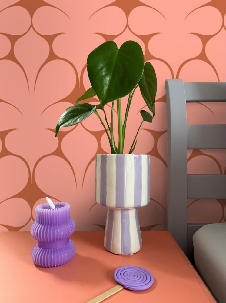 ESTAhome Retro Ornamenten behang voor meisjeskamer en tienerkamer voor retrolook terra 131561