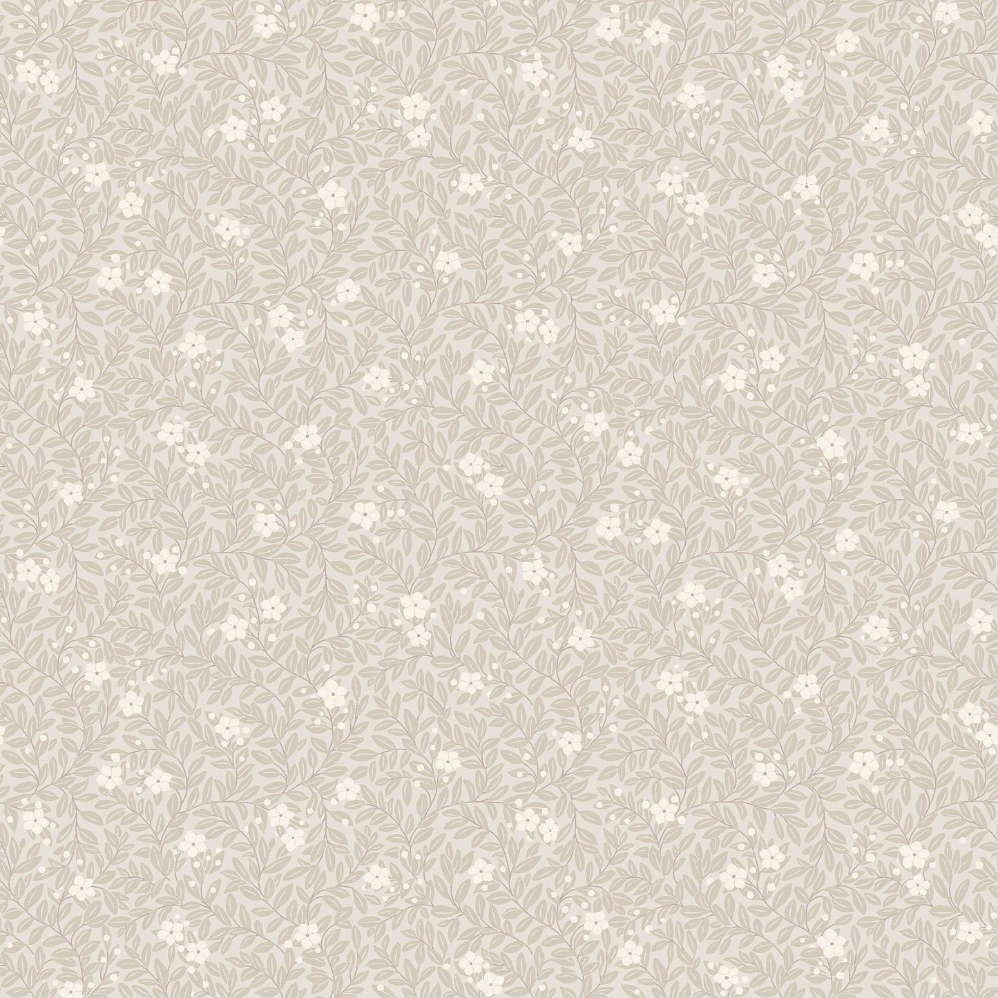 Myrten Borastapeter bloemen behang voor de meisjeskamer en babykamer beige 5713