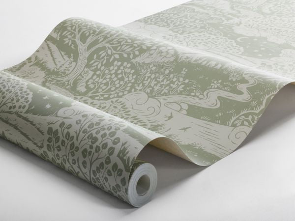 Borastapeter Solangen behang voor de kinderkamer en babykamer groen 5830