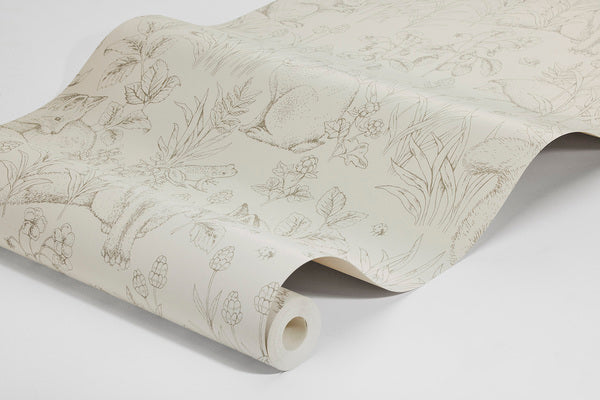 Borastapeter behang voor de kinderkamer Forest Friends bosdieren beige 6922 newbie 2