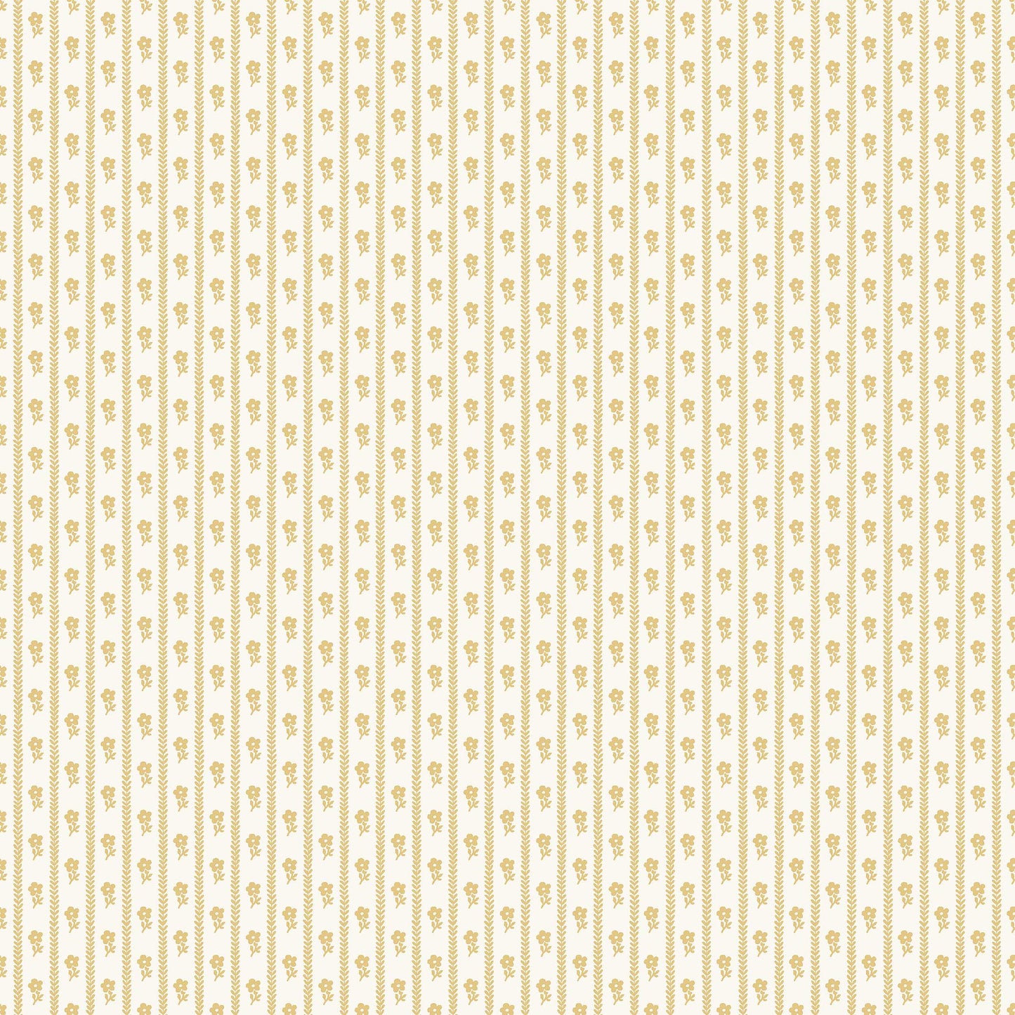 Borastapeter Lilla Lyckan bloemen behang meisjeskamer babykamer geel en creme 6953