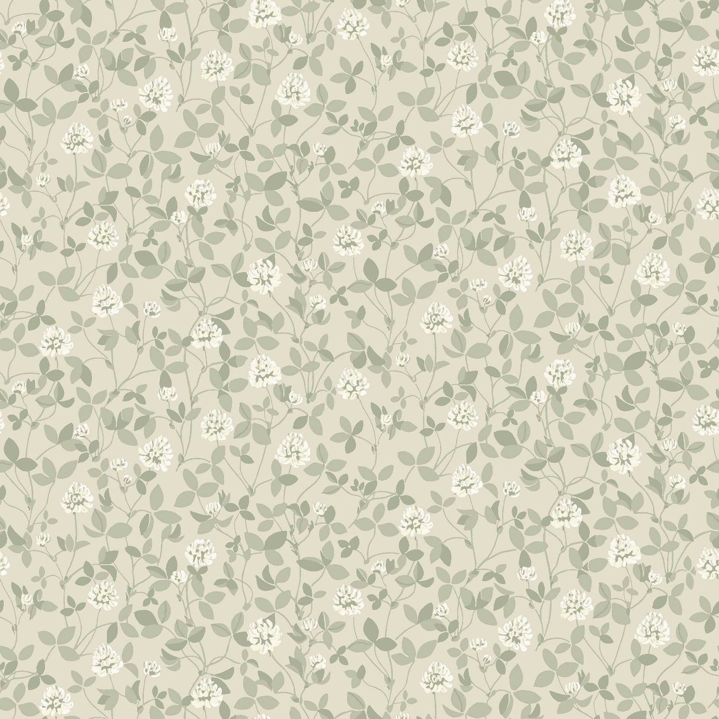Borastapeter bloemenbehang voor meisjeskamer en babykamer beige Klöver 6977