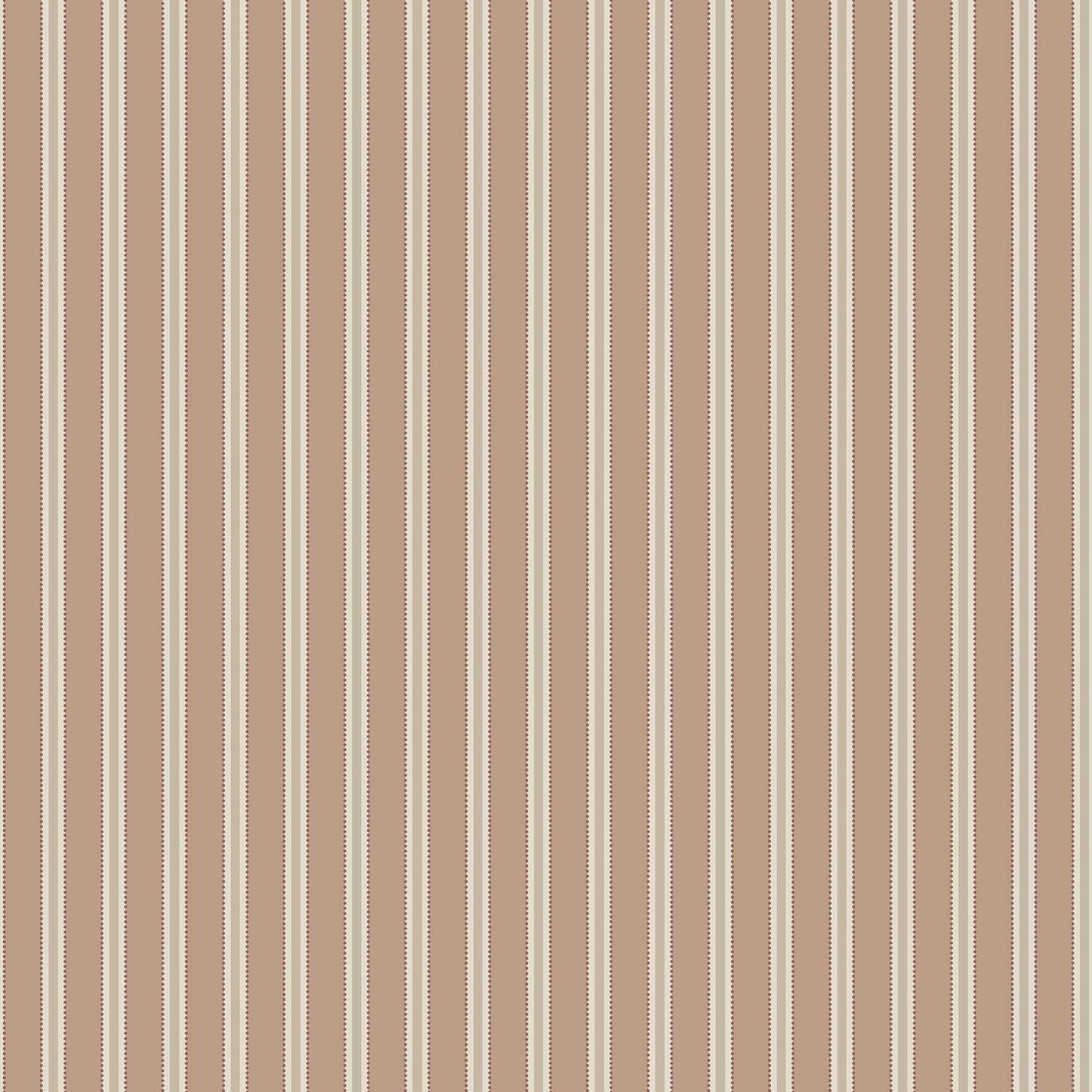 Borastapeter Pärlrand gestreept behang voor meisjeskamer en babykamer met stipjes terra beige 6982