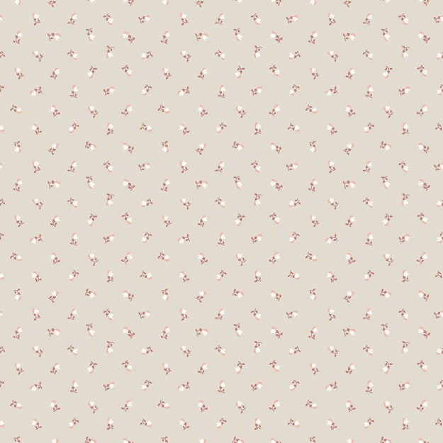 Borastapeter Petite Cherie bloemenbehang voor meisjeskamer of babykamer kleine bloemetjes beige