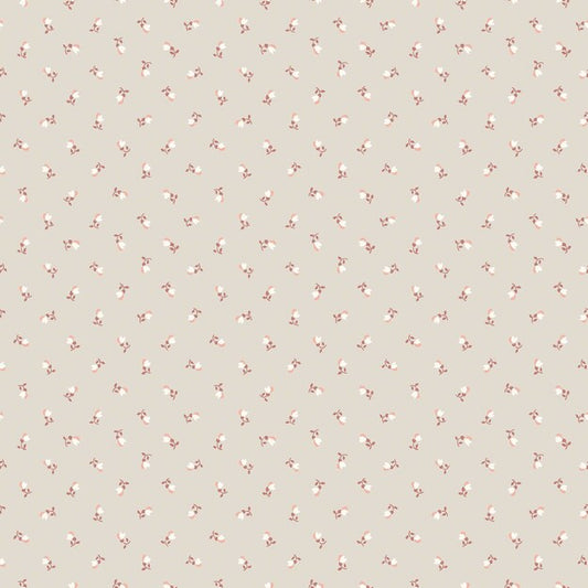 Borastapeter Petite Cherie bloemenbehang voor meisjeskamer of babykamer kleine bloemetjes beige