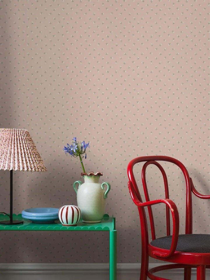 Borastapeter Petite Chérie bloemen behang meisjeskamer en babykamer roze