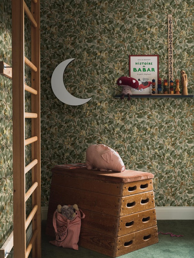 Borastapeter Fairies elfen behang voor meisjeskamer en babykamer Fairyland beige groen 8141