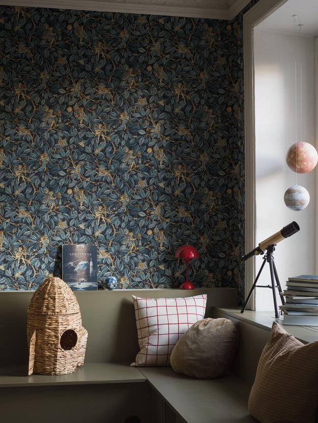 Borastapeter Fairies elfen behang voor meisjeskamer en babykamer Fairyland blauw 8142