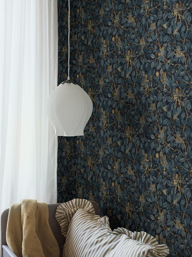 Borastapeter Fairies elfen behang voor meisjeskamer en babykamer Fairyland blauw 8142