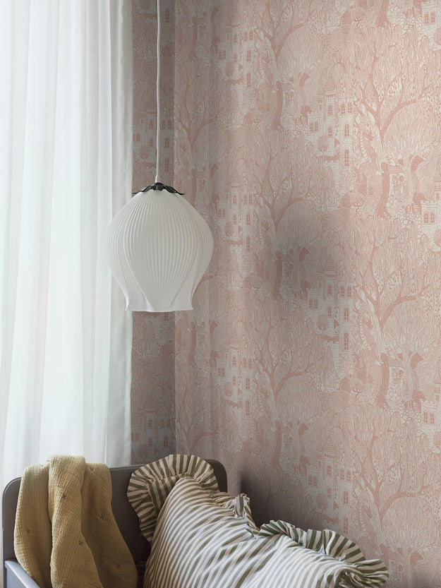 Kingdom of the Willow Borastapeter sprookjesbehang voor de kinderkamer, jongenskamer en neutrale kinderkamer roze 8146