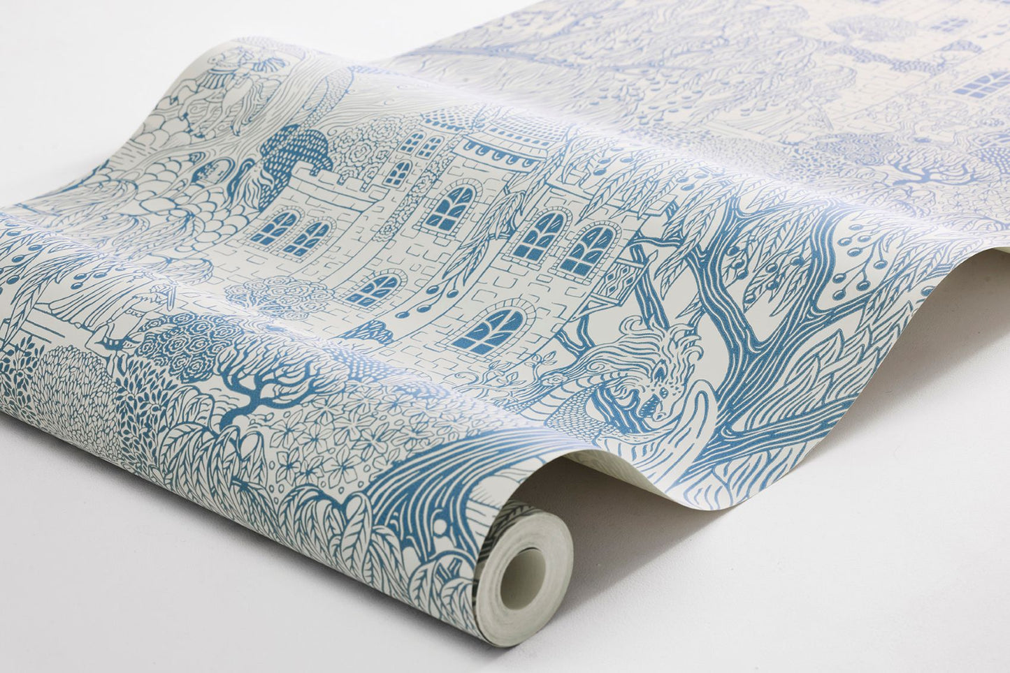 Kingdom of the Willow Borastapeter sprookjesbehang voor de kinderkamer, jongenskamer blauw 8147