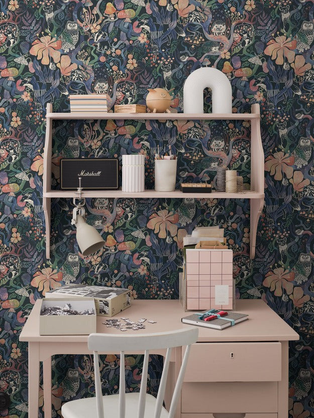 Magic Woods borastapeter fairyland sprookjesbos behang voor de kinderkamer meisjeskamer blauw 8150