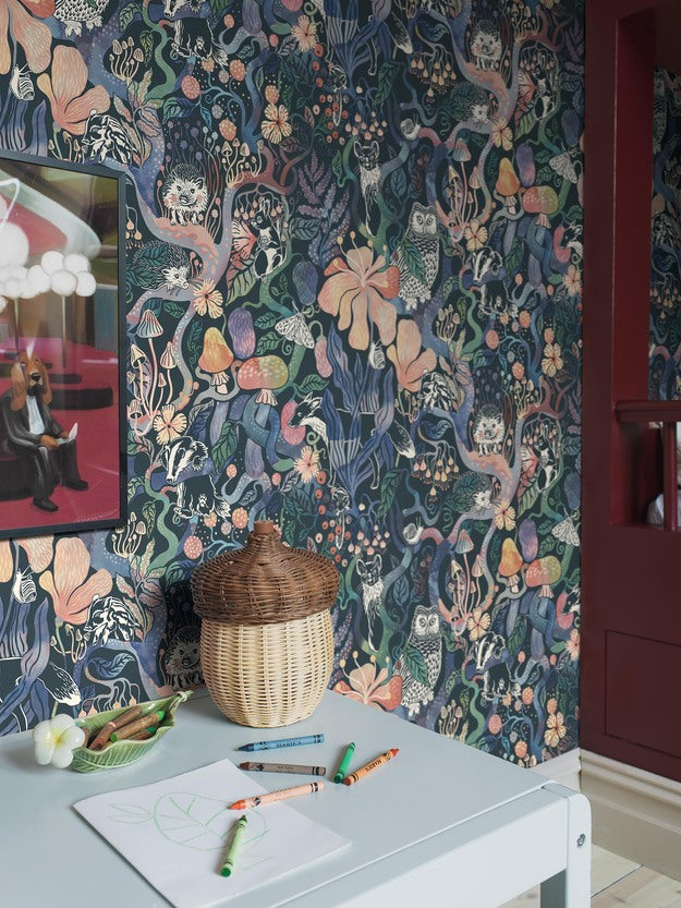 Magic Woods borastapeter fairyland sprookjesbos behang voor de kinderkamer meisjeskamer blauw 8150