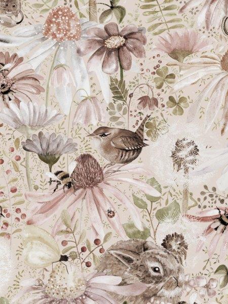 Meadow mural van Borastapeter bloemen behang voor meisjeskamer en babykamer 9434W