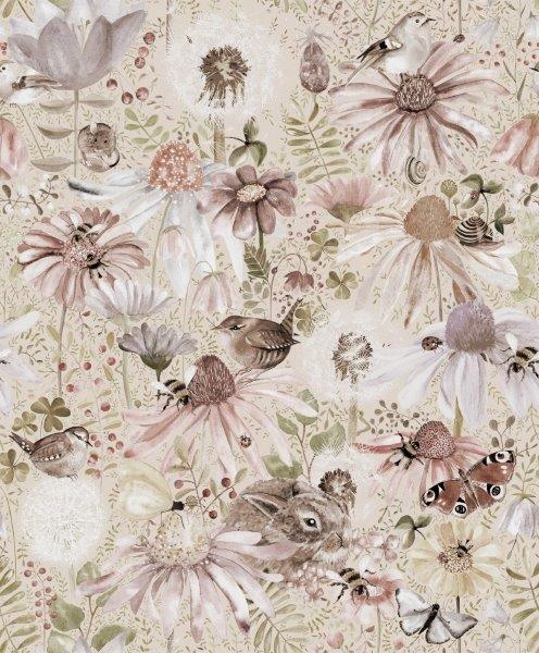 Meadow mural van Borastapeter bloemen behang voor meisjeskamer en babykamer 9434W