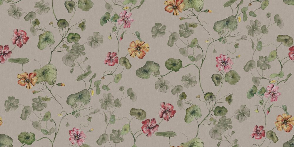 My Feldt Trädgårdskrasse borastapeter mural bloemen meisjeskamer en babykamer 9577w beige