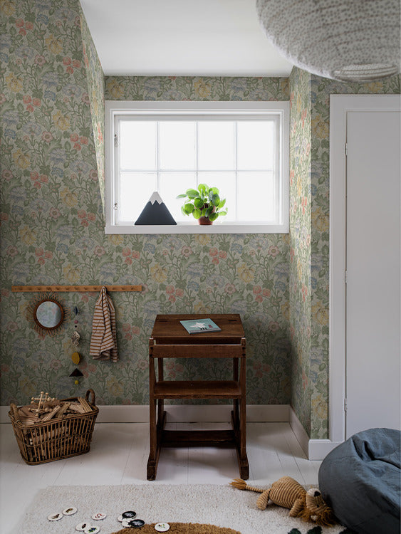 Jane van borastapeter bloemen behang mural voor meisjeskamer kleurrijk 9676W