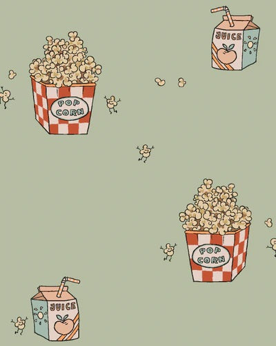 Popcorn behang voor de kinderkamer groen annet weelink