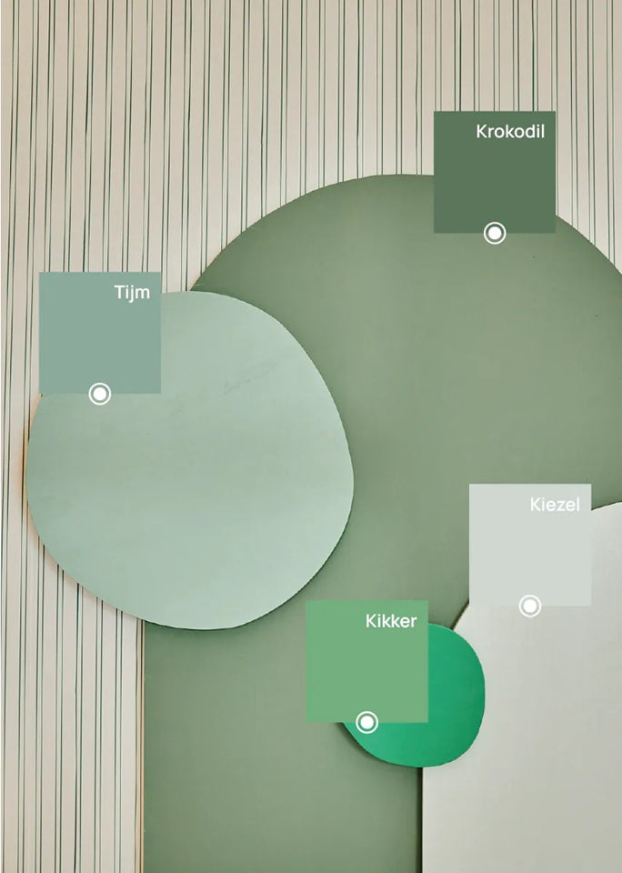 Bibelotte verf kiezel voor de kinderkamer lichtgroen