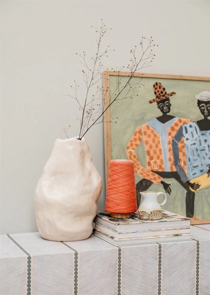 Bibelotte behang voor de kinderkamer Chevron strepen denim blauw