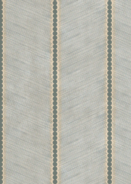 Bibelotte behang voor de kinderkamer Chevron strepen denim blauw