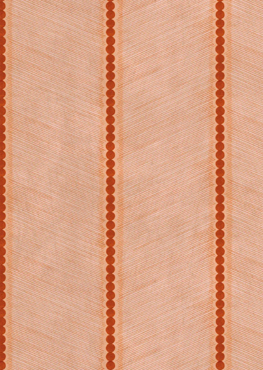 Bibelotte behang voor de kinderkamer Chevron strepen sienna rood bruin