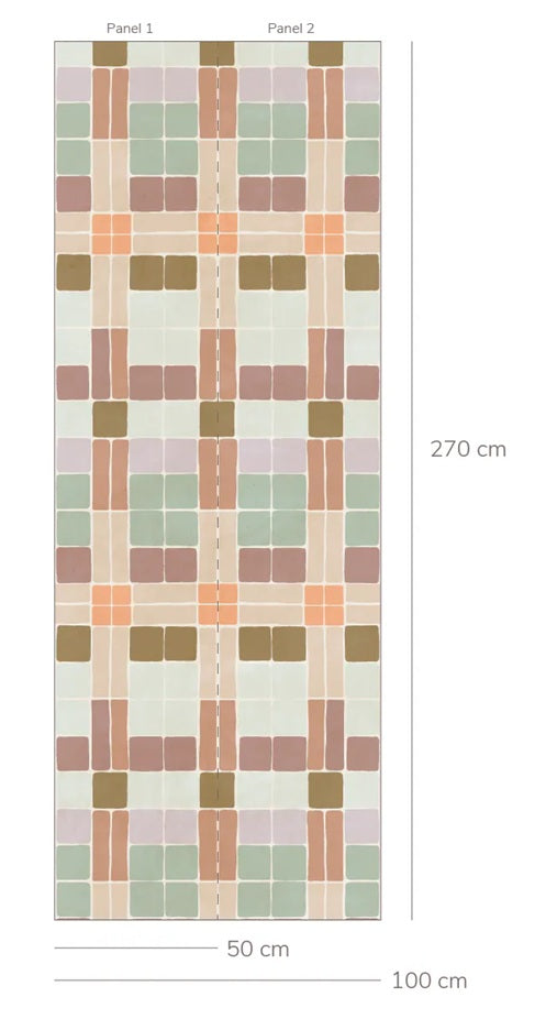 Bibelotte Patchwork behang voor de kinderkamer blush