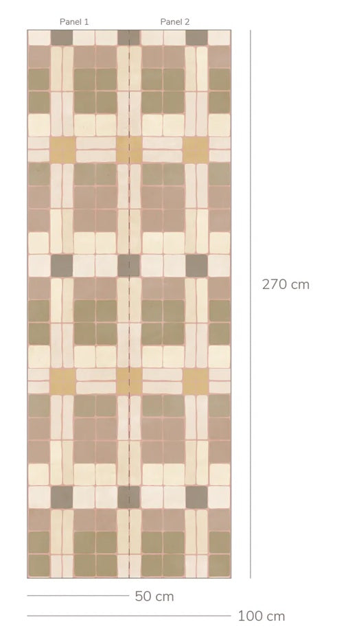 Bibelotte Patchwork behang voor de kinderkamer poeder