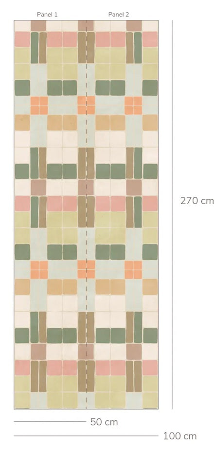 Bibelotte Patchwork behang voor de kinderkamer retro