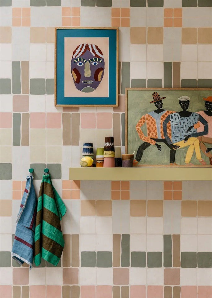 Bibelotte Patchwork behang voor de kinderkamer retro