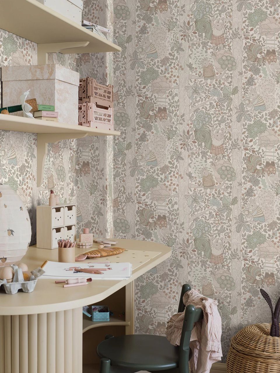 Borastapeter behang voor de kinderkamer Charlie wit 6291
