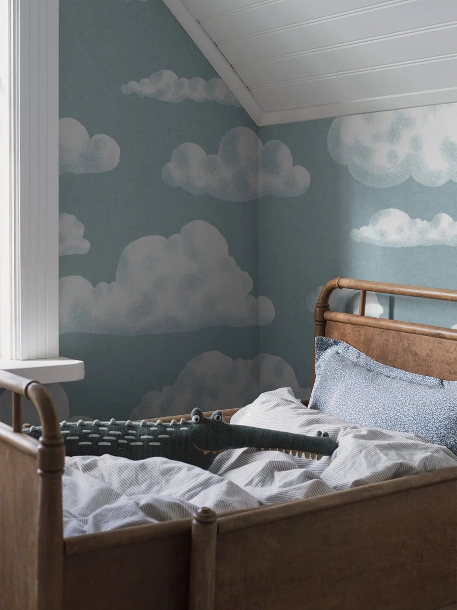 borastapeter in the clouds behang kinderkamer wolken behang