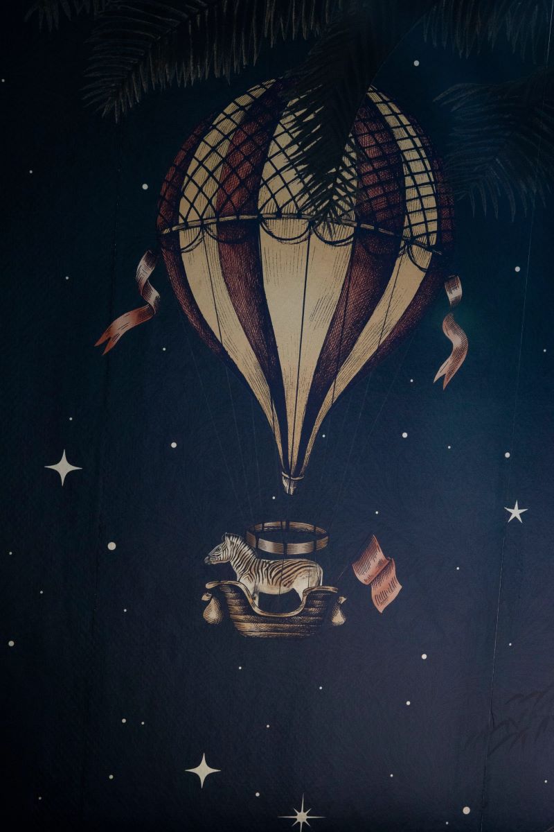 Creative Lab Amsterdam behang voor de kinderkamer Oliver Teddy donkerblauw