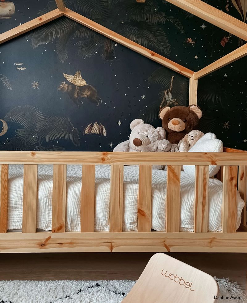 Creative Lab Amsterdam behang voor de kinderkamer Oliver Teddy donkerblauw