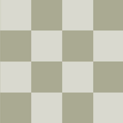 Days of bloom checkmate geruit blokken behang groen