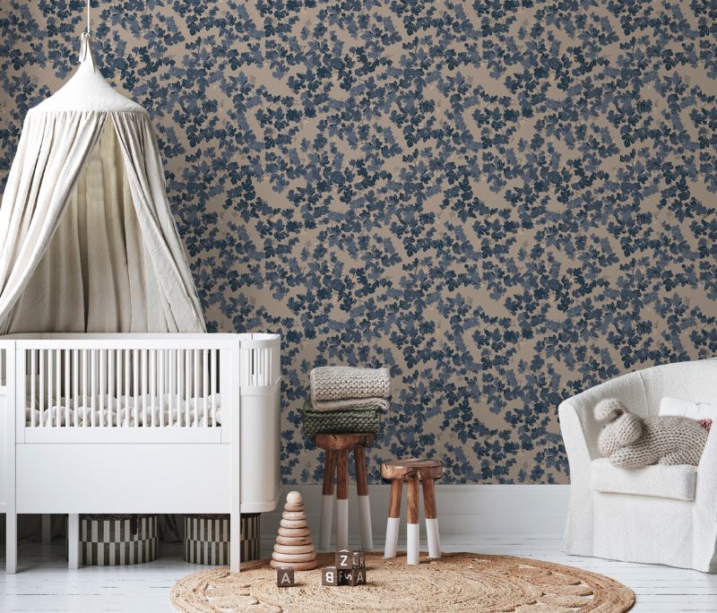 Deep Forest behang voor de kinderkamer bloemenbehang Annet Weelink beige
