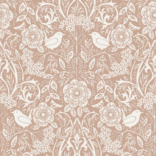 ESTAhome bloemen en vogels behang kinderkamer nude roze 139324