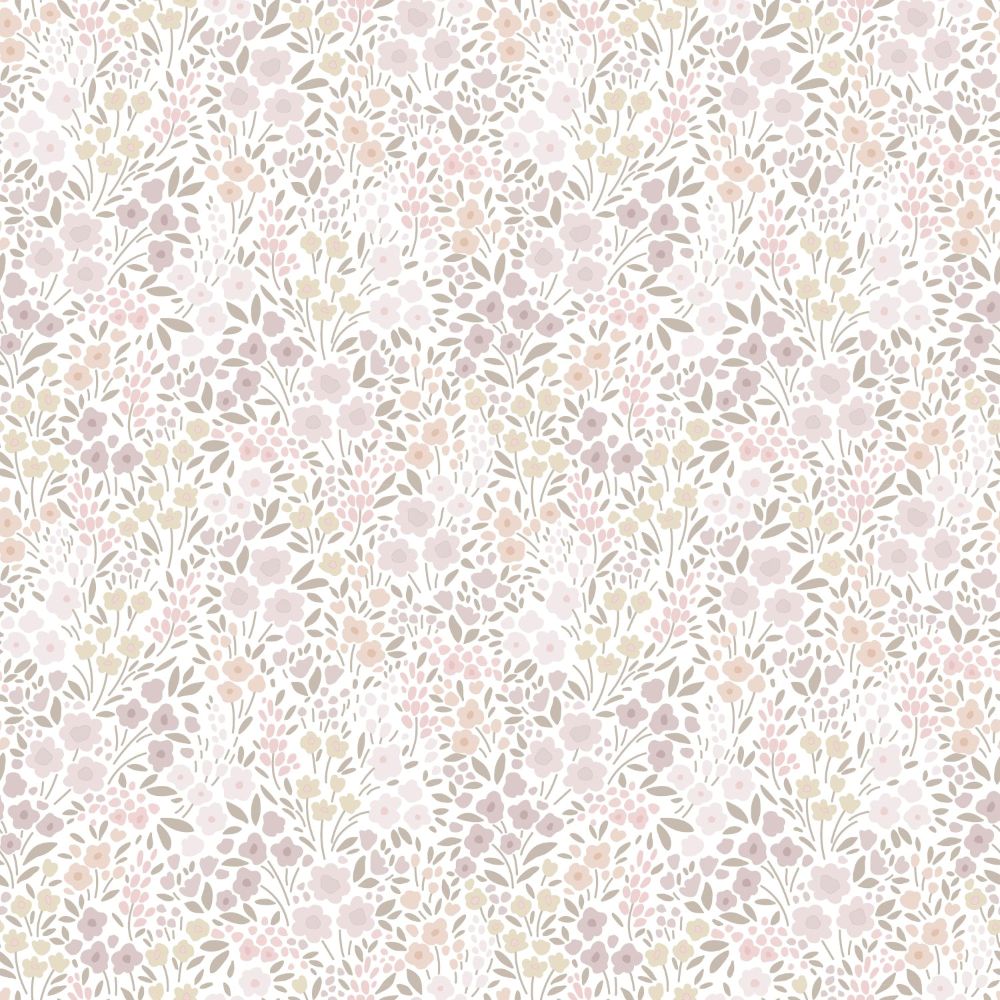 ESTAhome bloemenbehang kinderkamer lila roze 139531