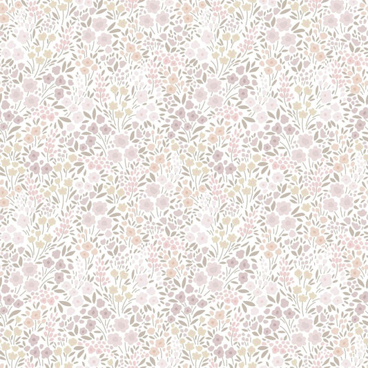 ESTAhome bloemenbehang kinderkamer lila roze 139531