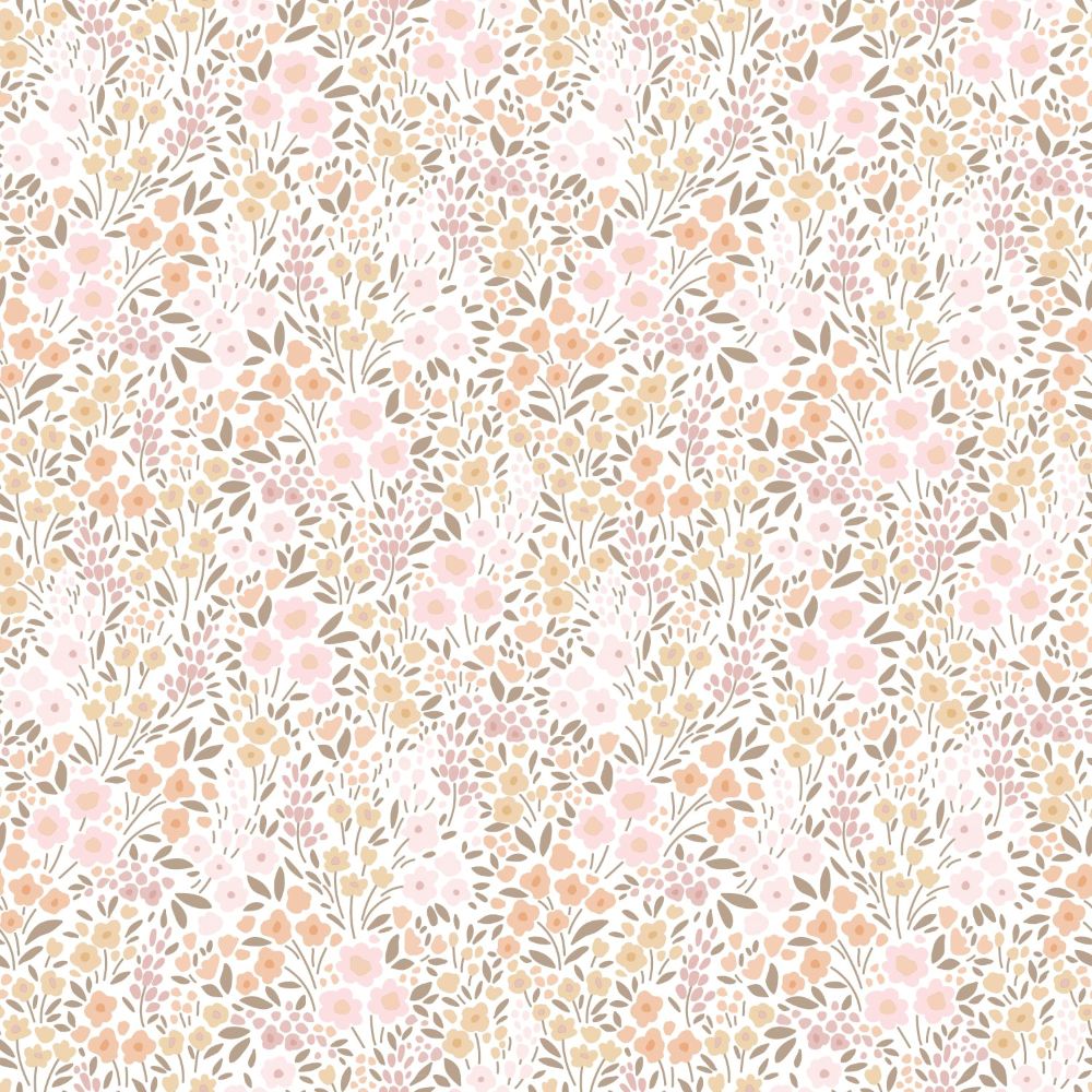 ESTAhome bloemenbehang kinderkamer zacht roze beige 139533