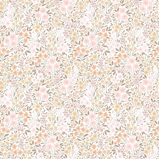 ESTAhome bloemenbehang kinderkamer zacht roze beige 139533