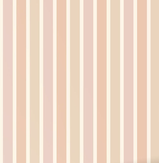ESTAhome strepen behang voor meisjeskamer en tienerkamer beige terra mauve paars 131505