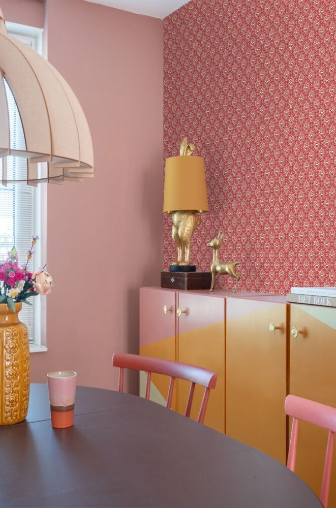 ESTAhome Vintage bloemen bloemen behang voor de kinderkamer boho bohemian roze 131544
