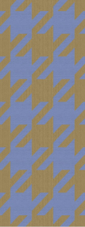 Eijffinger pied de poule behang mural blauw olive 333675