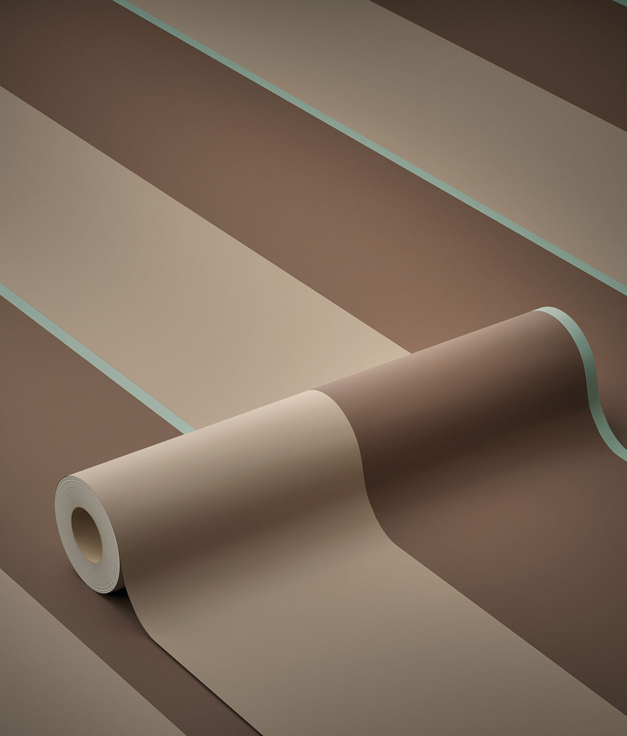 KEK Amsterdam Frans Uyterlinde Behang Bold Stripes strepen behang beige bruin FU-005