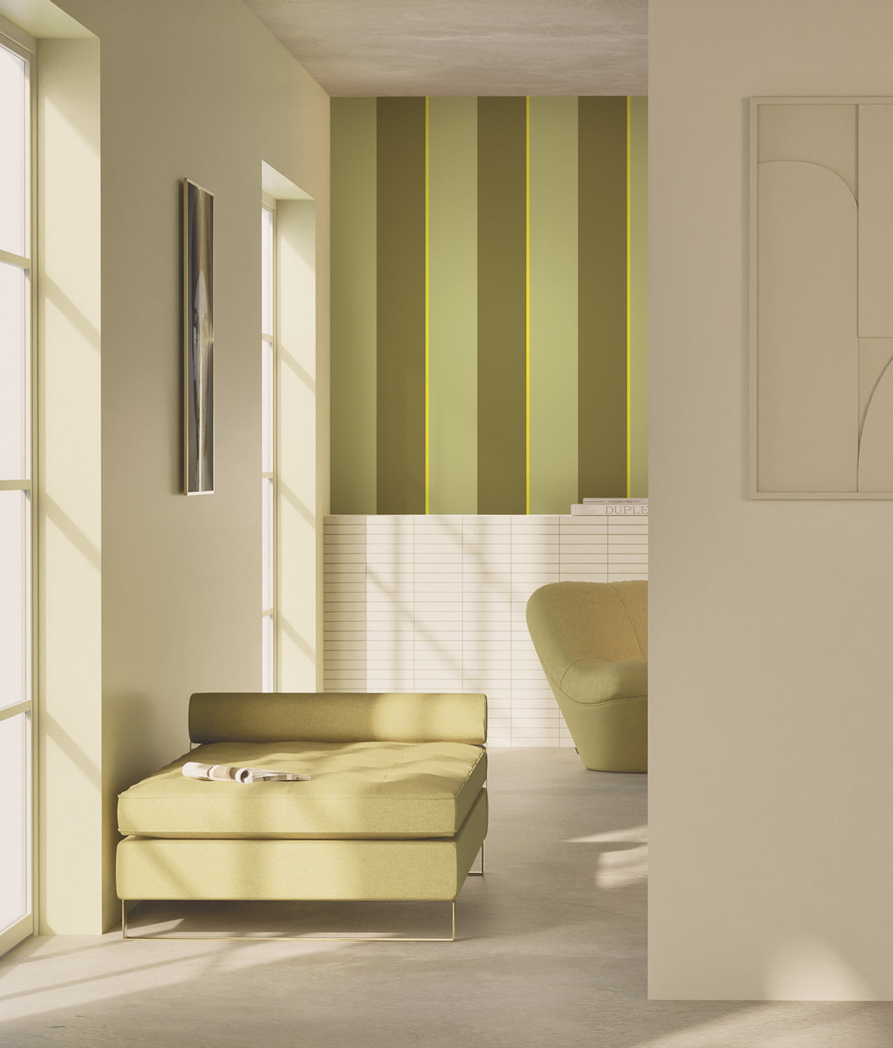 KEK Amsterdam Frans Uyterlinde Behang | Bold Stripes - Groen