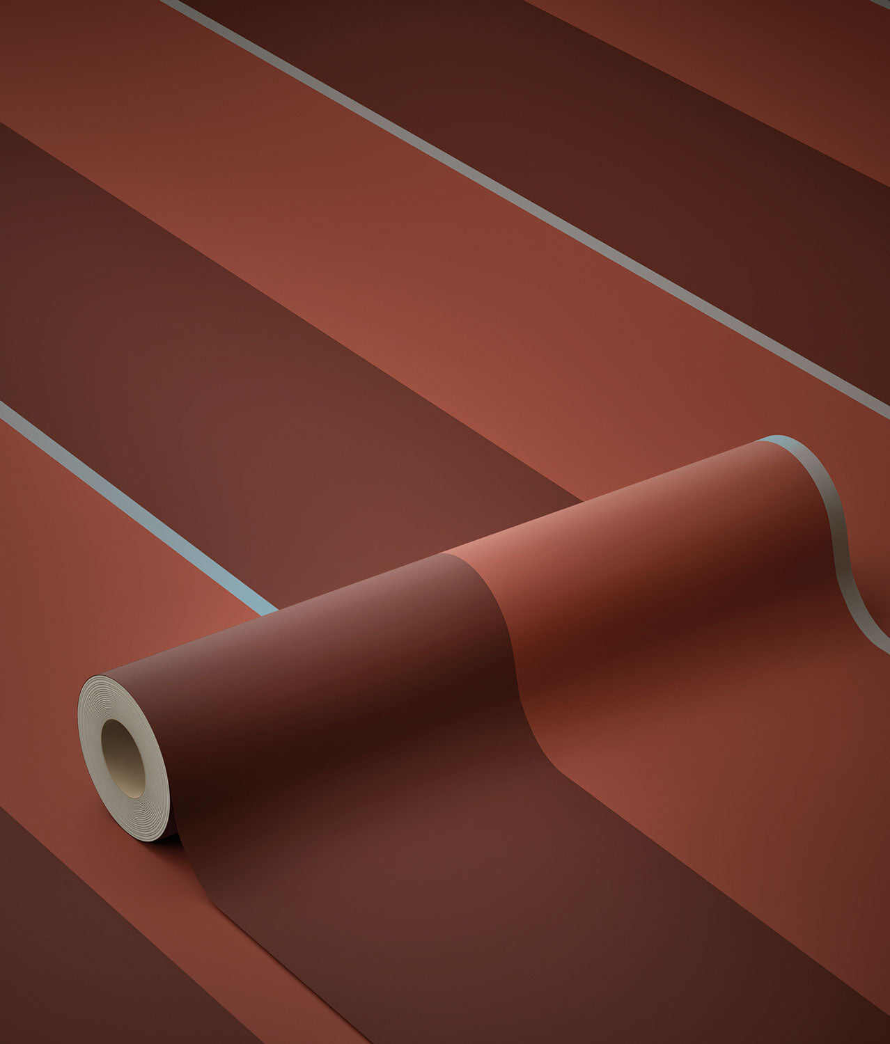 KEK Amsterdam Frans Uyterlinde Behang Bold Stripes strepen behang roze burgundy lichtblauw FU-011