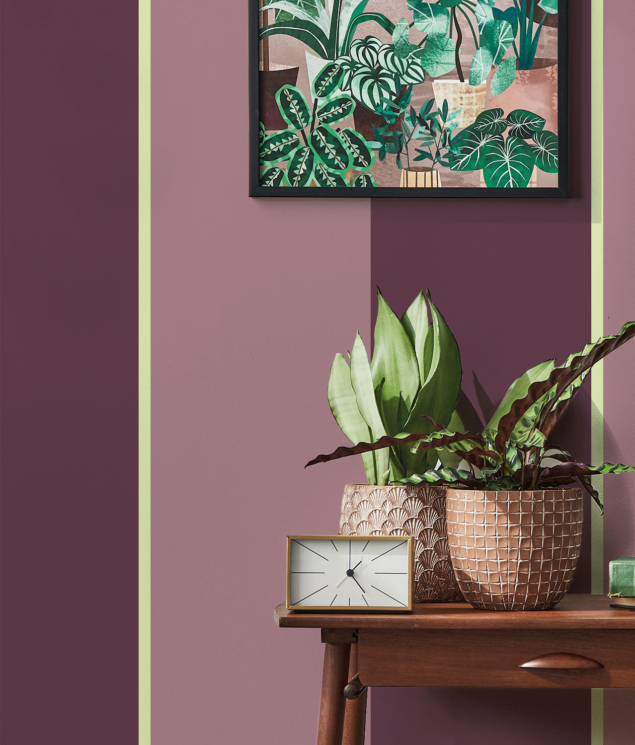 KEK Amsterdam Frans Uyterlinde Behang Bold Stripes strepen behang paars FU-014