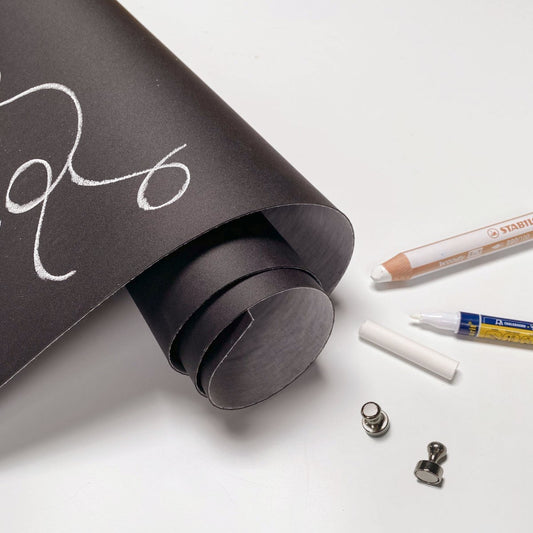 Magnetisch krijtbord behang van Groovy magnets zwart kinderkamer keuken woonkamer