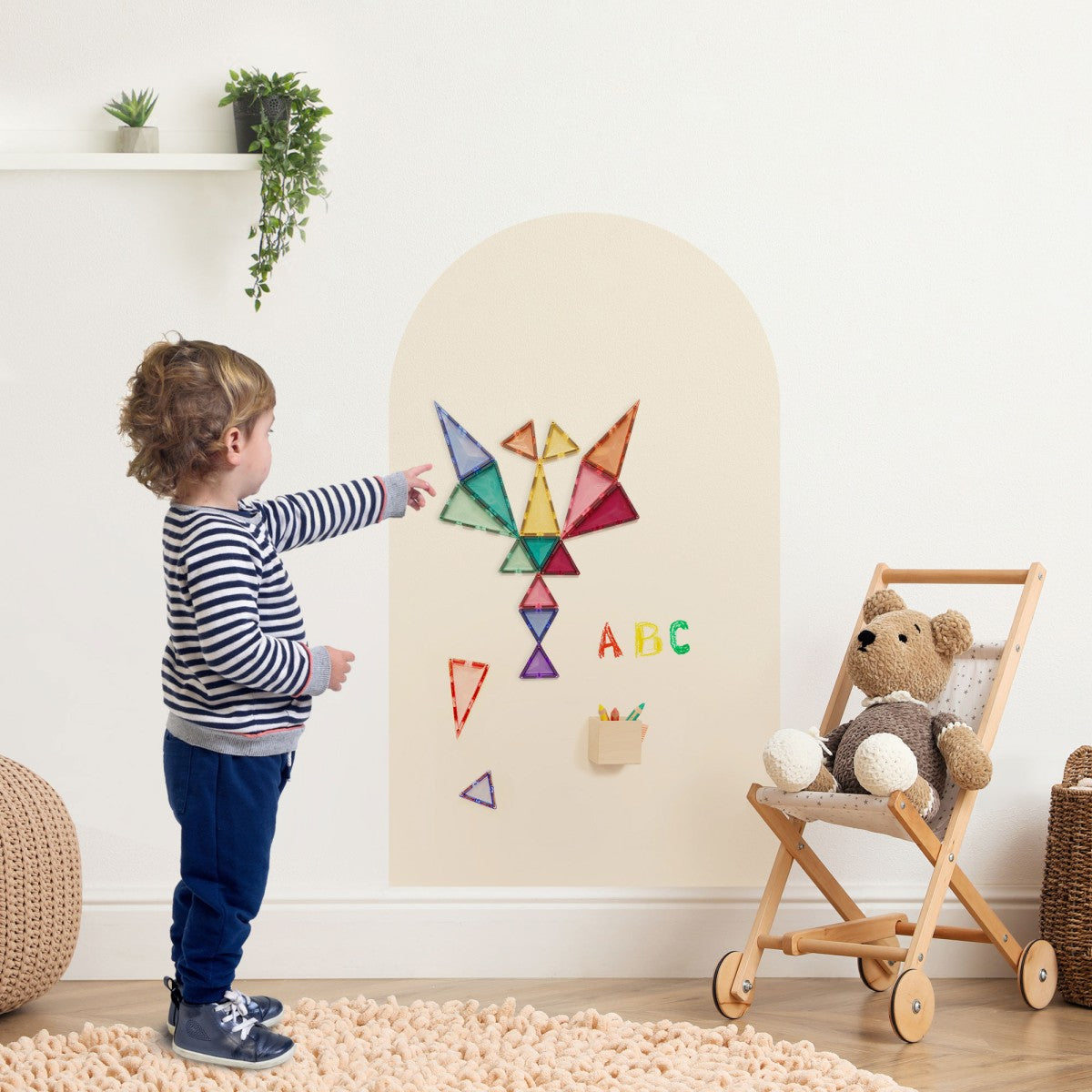 Groovy Magnets Magnetische krijtbord boog sticker voor de kinderkamer zand